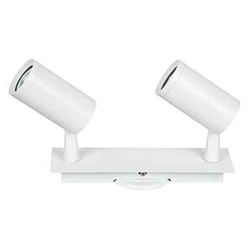 Aplique 2 luces GU10 blanco mate tempano.